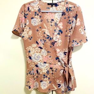 One clothing Wrap blouse medium size